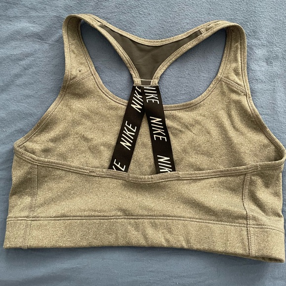 Nike Gray Racerback Sports Bra with Large Logo - Picture 2 of 5